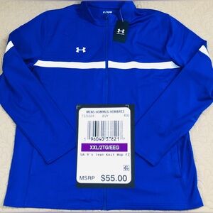 NEW..MEN XXL UNDER ARMOUR TEAM KNIT WARM UP FULL ZIP JACKET..LIGHTWEIGHT
